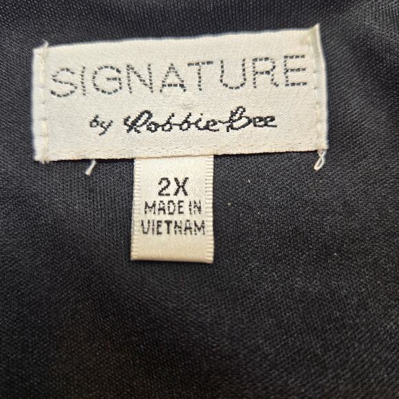 Signature Women's Dress 2X 2XL Black Sleeveless Misses Size 18W 20W - Picture 3 of 6